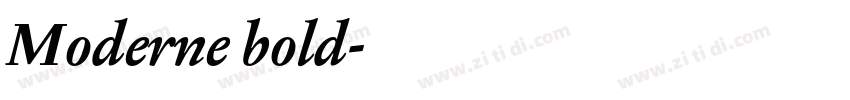 Moderne bold字体转换 Moderne bold字体转换
